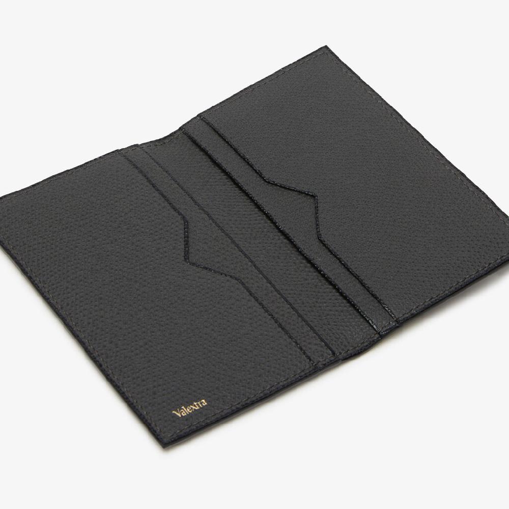 Valextra Porta carte di credito in Pelle Grigia con tasche | Valextra Black Friday Prezzi
