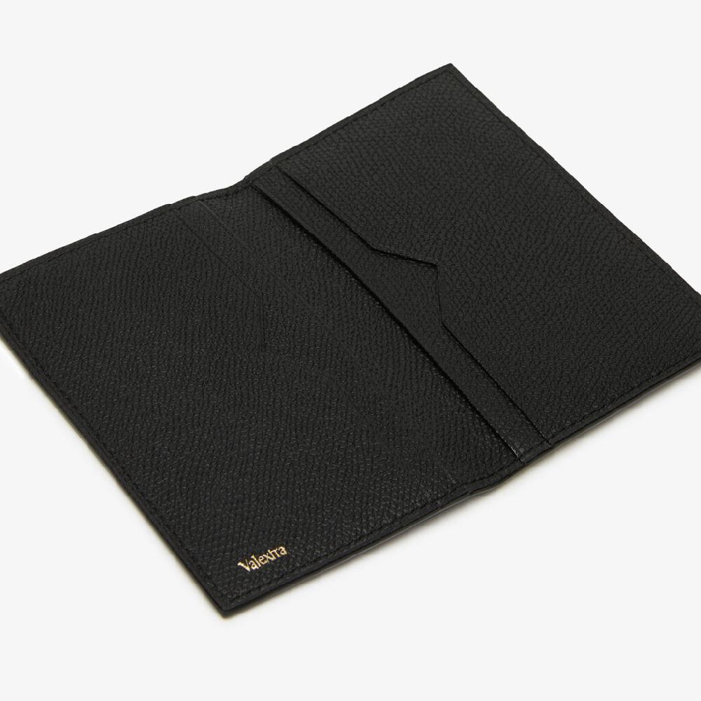 Valextra Porta carte di credito in Pelle Nera con tasche | Valextra In vendita