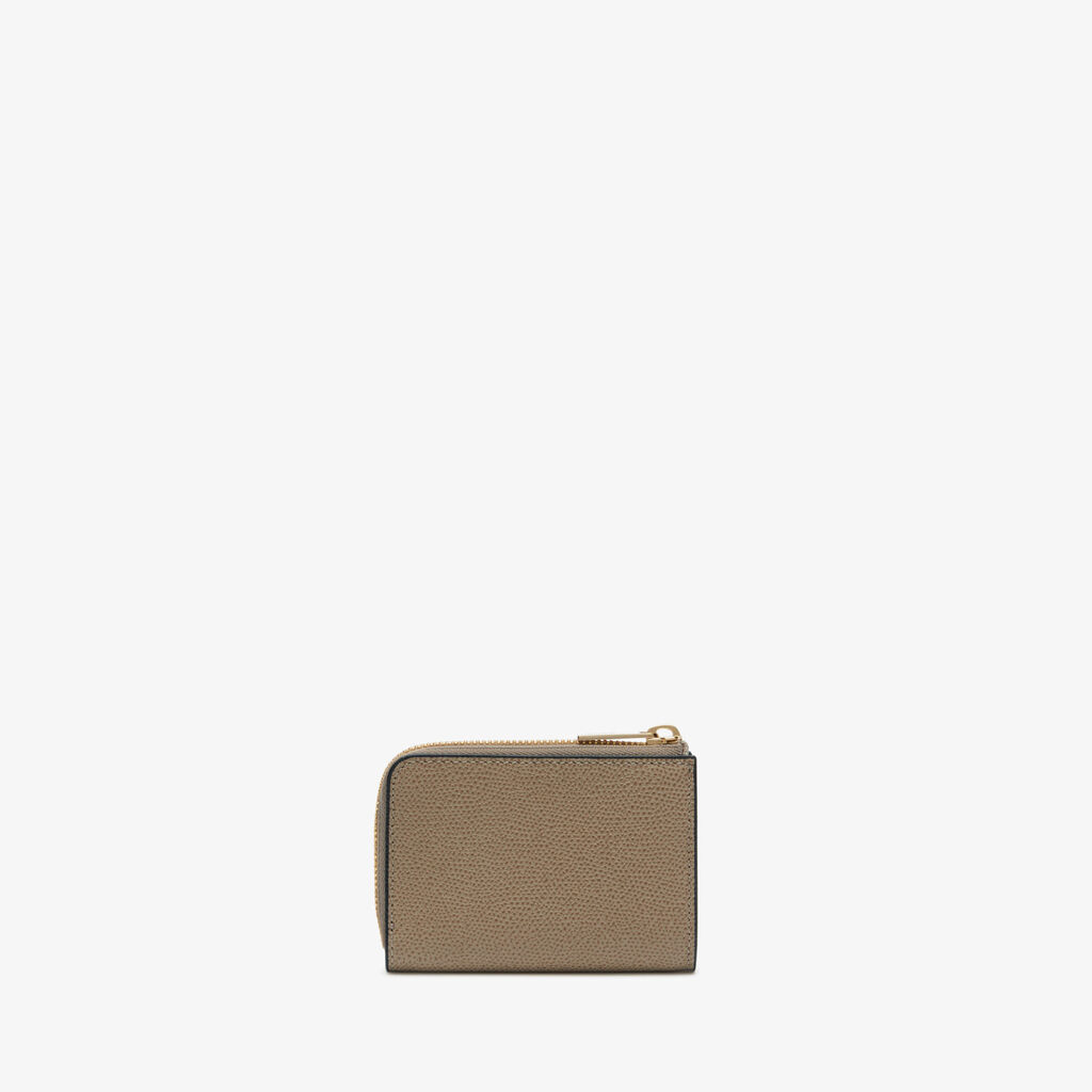 Valextra Portachiavi in Pelle Marrone Tortora | Valextra Zip Around Sconti questo mese
