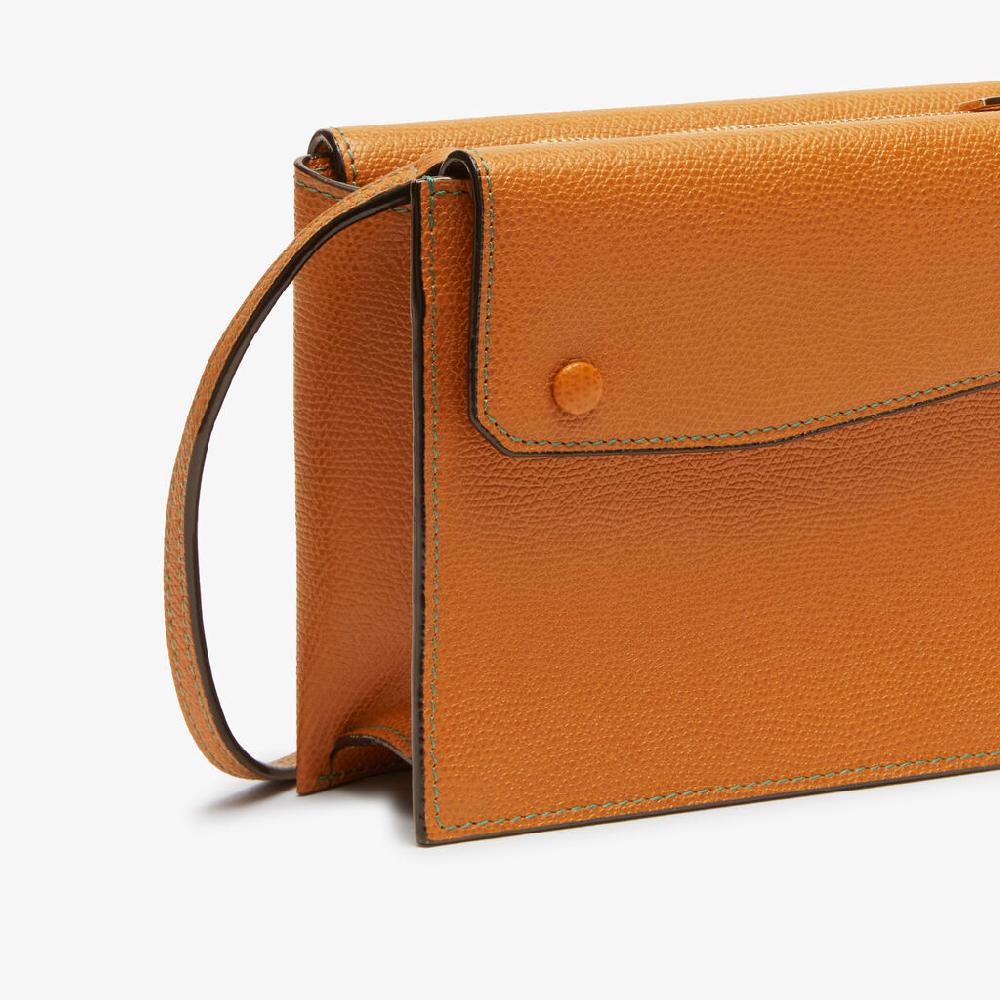 Valextra Borsetta piccola Mini in Pelle Marrone | Valextra Pocket Spedizione Gratuita