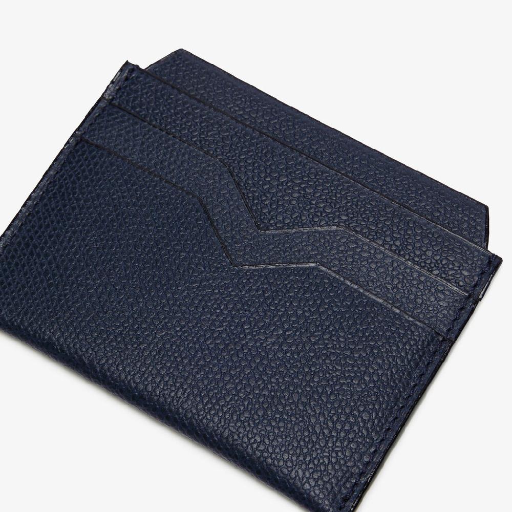 Valextra Porta carte di credito elegante in Pelle Blu | Valextra Vendite Flash