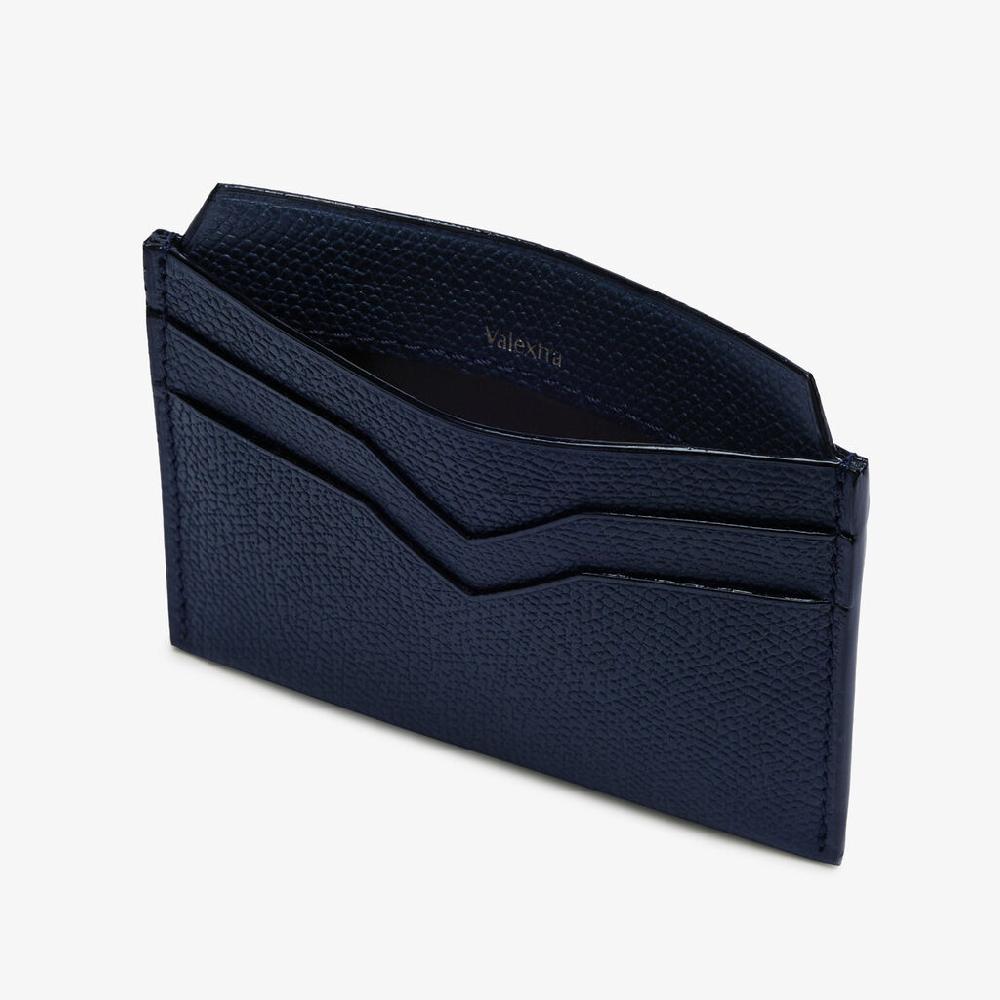 Valextra Porta carte di credito elegante in Pelle Blu | Valextra Vendite Flash