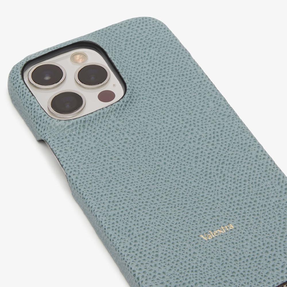 Valextra Cover Iphone 13 Pro in Pelle Azzurra cerulea | Valextra Spedizione gratuita