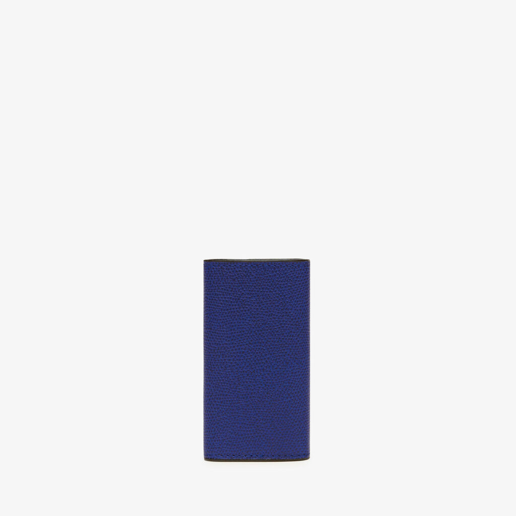 Valextra Portachiavi in Pelle Blu | Valextra Negozio online di fabbrica