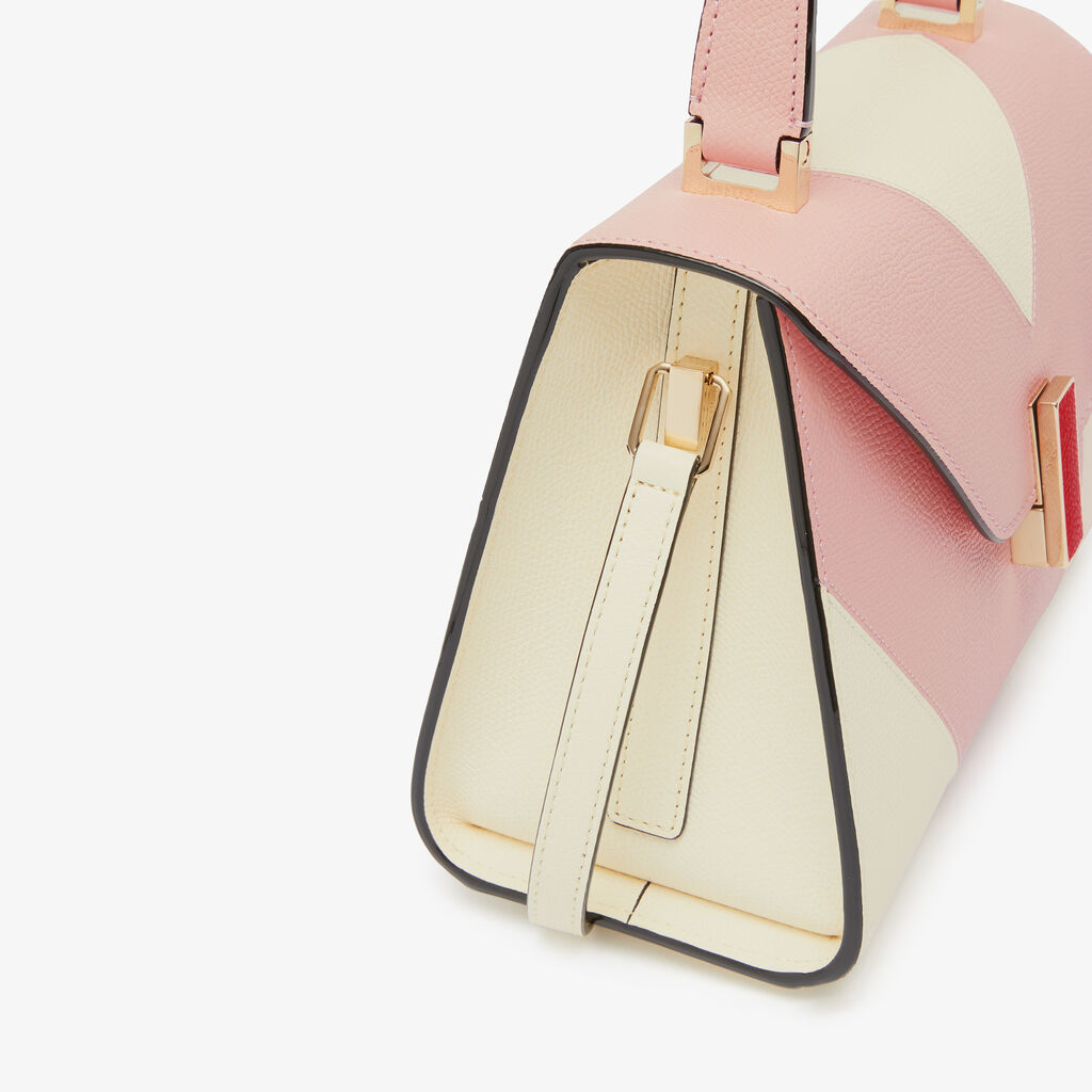 Valextra Borsetta da Donna di Lusso in Pelle Bianca e Rosa | Valextra Iside Comprare a buon mercato