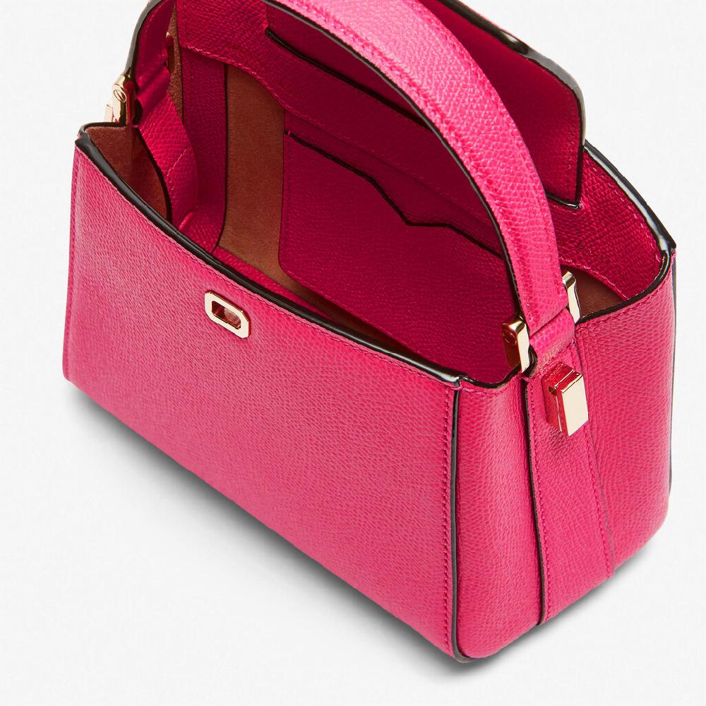 Valextra Borsa a tracolla Micro in Pelle Rosa Fucsia | Valextra Brera Fornitura limitata