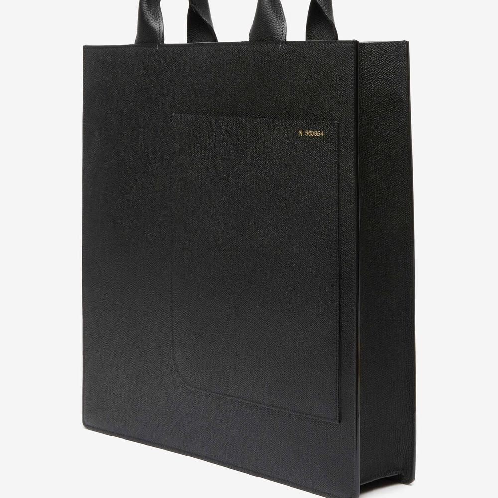 Valextra Borsetta da Donna Media in Pelle di Lusso Nera | Valextra Boxy Shopping online
