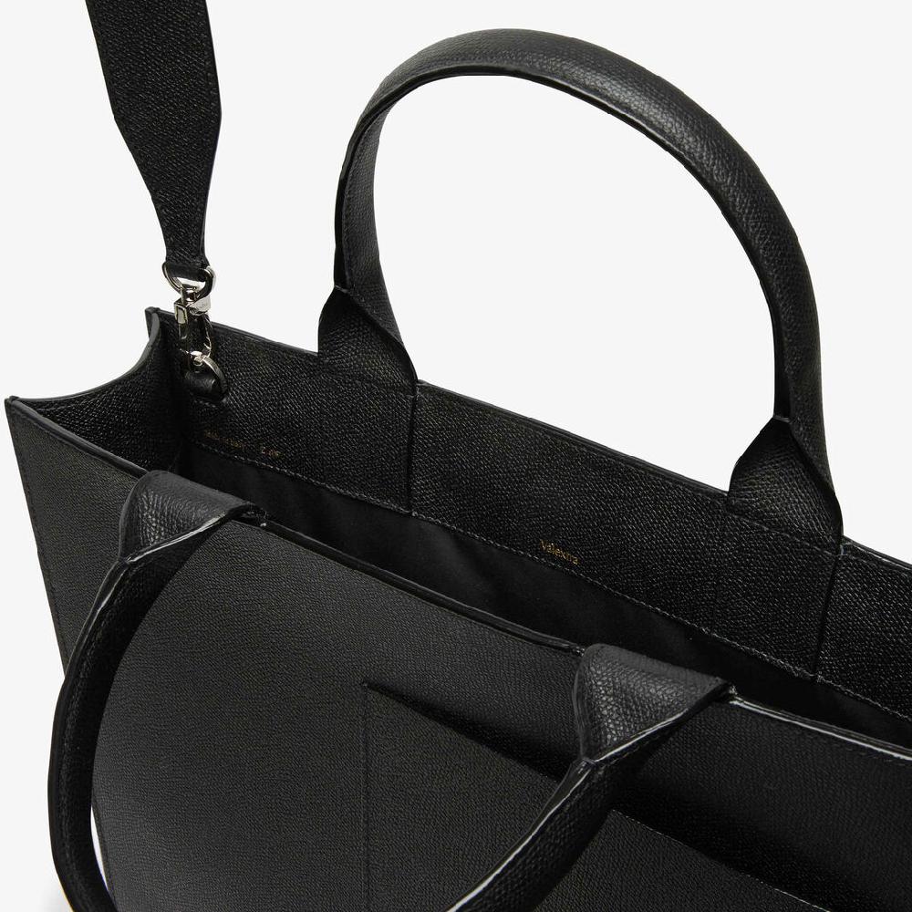 Valextra Borsetta da Donna Media in Pelle di Lusso Nera | Valextra Boxy Shopping online