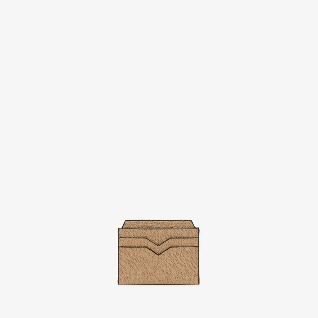 Valextra Porta Carte 4CC | Pelle di vitello Millepunte | Beige Cashmere | Valextra Black Friday