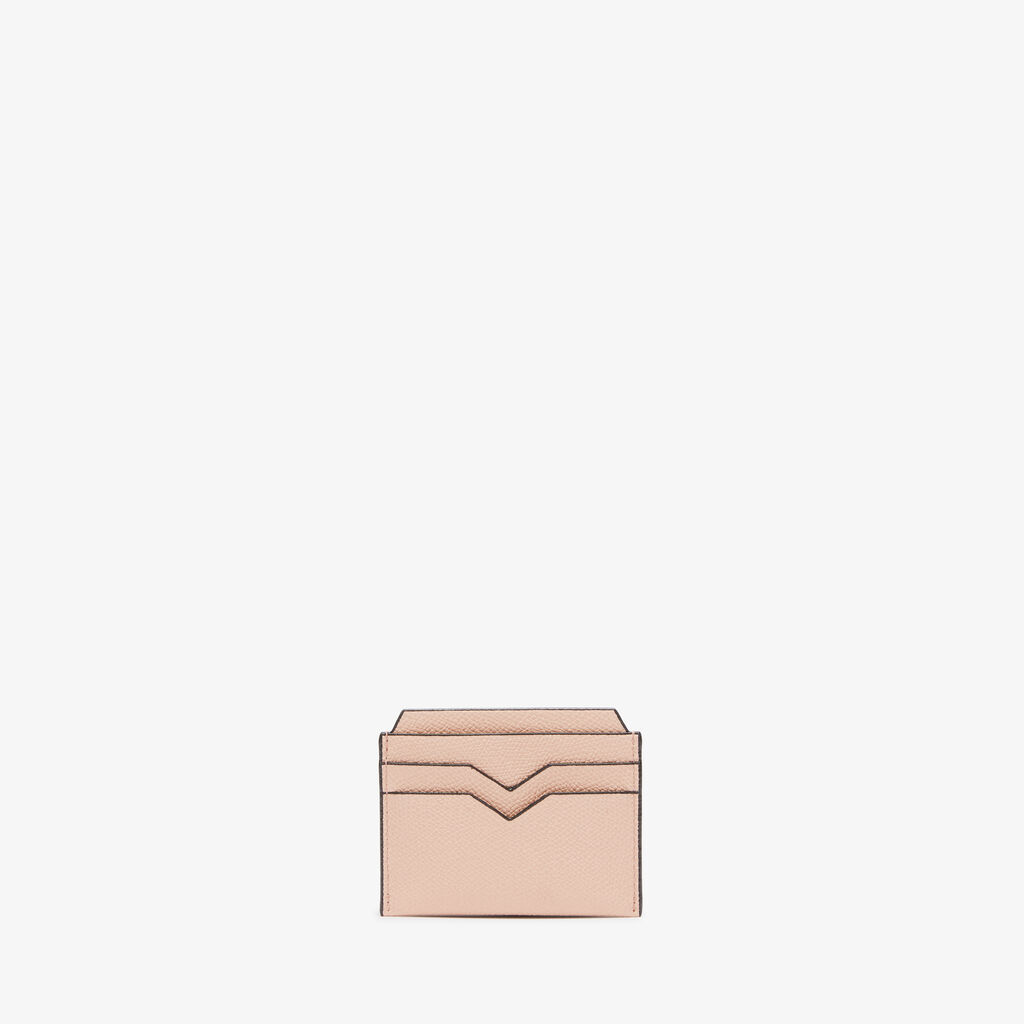 Valextra Porta Carte 4CC | Pelle di vitello Millepunte | Rosa Bonne Mine | Valextra Cyber Monday
