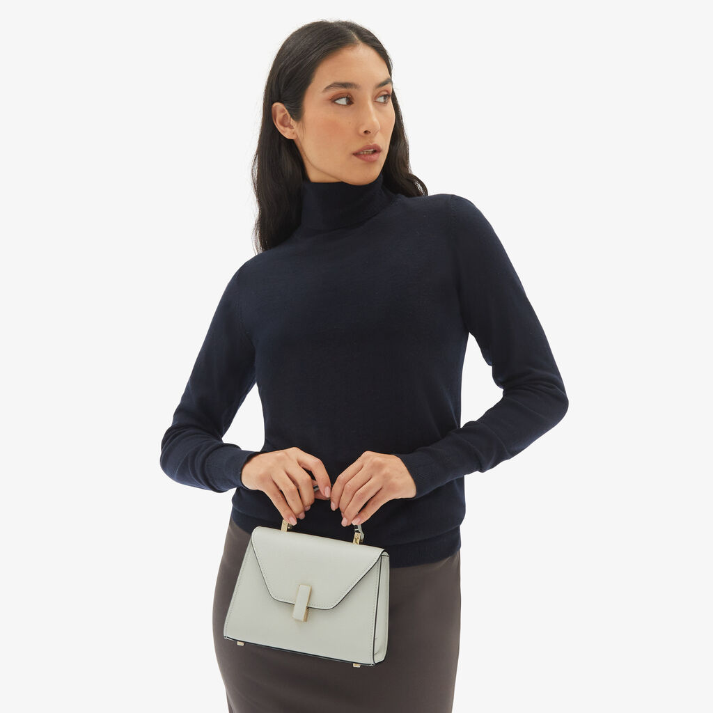 Valextra Borsa a tracolla Donna in Pelle rigida Bianca | Valextra Iside Smaltimento dello stoccaggio