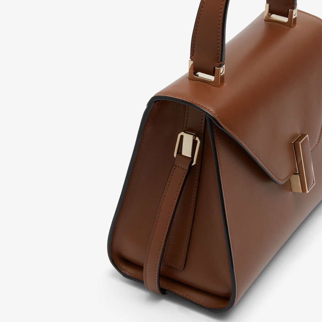 Valextra Borsa a mano Donna Mini in Pelle rigida Marrone | Valextra Iside Vendita calda