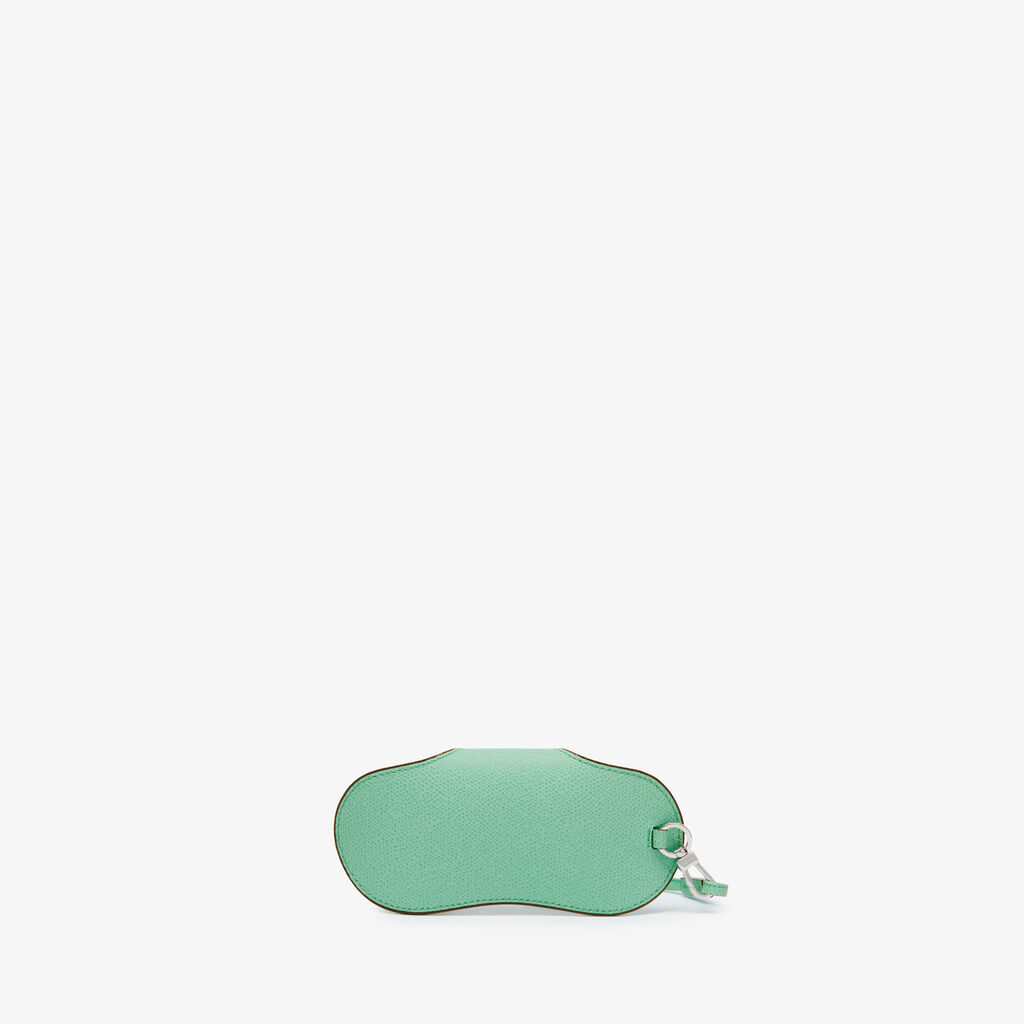 Valextra Porta Occhiali Con Tracolla | Pelle di vitello Millepunte | Verde LatteMenta | Valextra Lightning offer