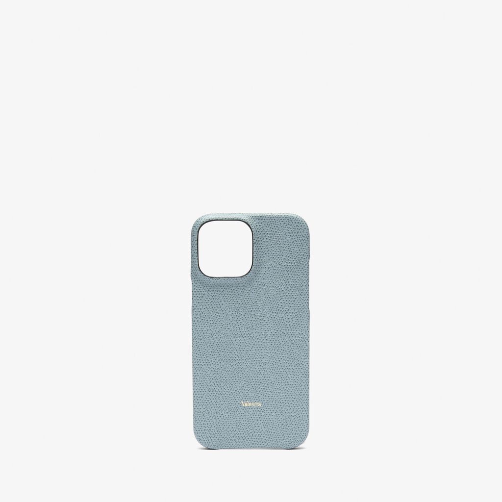 Valextra Cover Iphone 13 Pro Max in Pelle Azzurra ceruleo | Valextra Bestseller