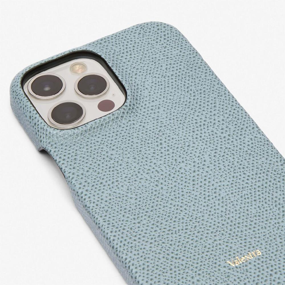 Valextra Cover Iphone 13 Pro Max in Pelle Azzurra ceruleo | Valextra Bestseller