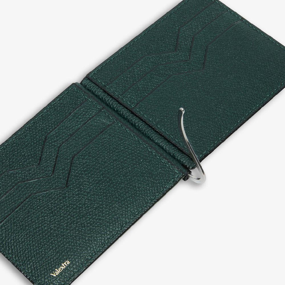 Valextra Portafoglio con fermasoldi in Pelle Verde | Valextra Offerte giornaliere