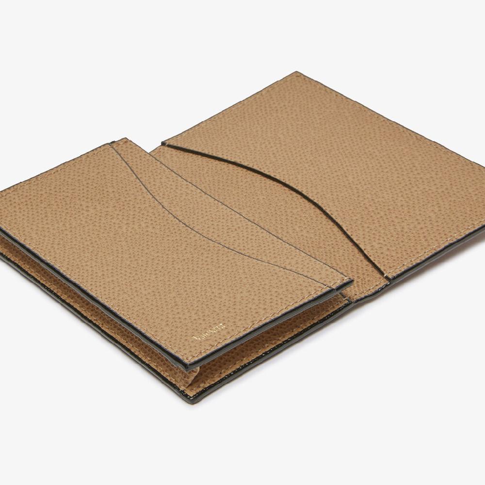 Valextra Porta carte di credito da Donna di Lusso in Pelle Beige | Valextra Enormi risparmi