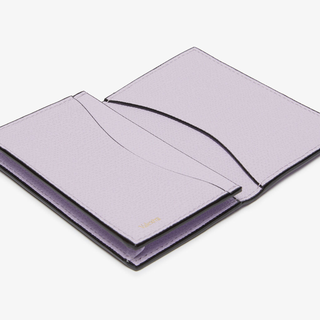 Valextra Porta carte di credito da Donna di Lusso in Pelle Lilla | Valextra Sconti VIP