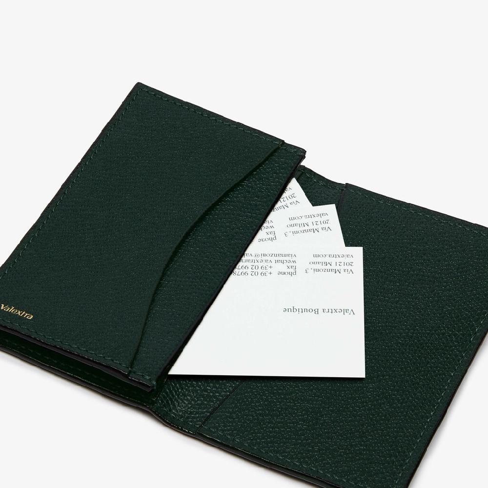 Valextra Porta carte di credito da Uomo di Lusso in Pelle Verde | Valextra Prezzo basso