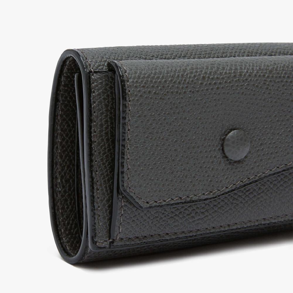 Valextra Portafoglio bifold da Donna in Pelle Grigia | Valextra Ultimi tre giorni