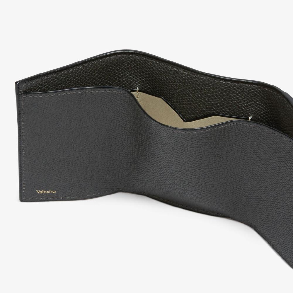 Valextra Portafoglio bifold da Donna in Pelle Grigia | Valextra Ultimi tre giorni