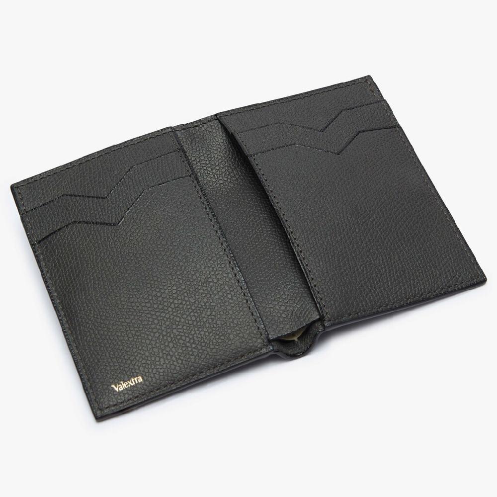 Valextra Portafoglio bifold da Donna in Pelle Grigia di Lusso | Valextra Latest stili