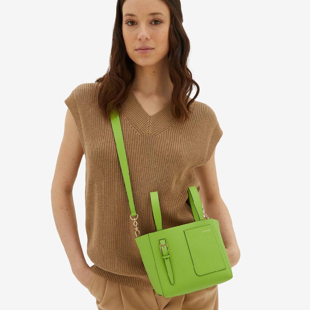 Valextra Borsa a secchiello da Donna in Pelle Verde | Valextra Soft Only for today