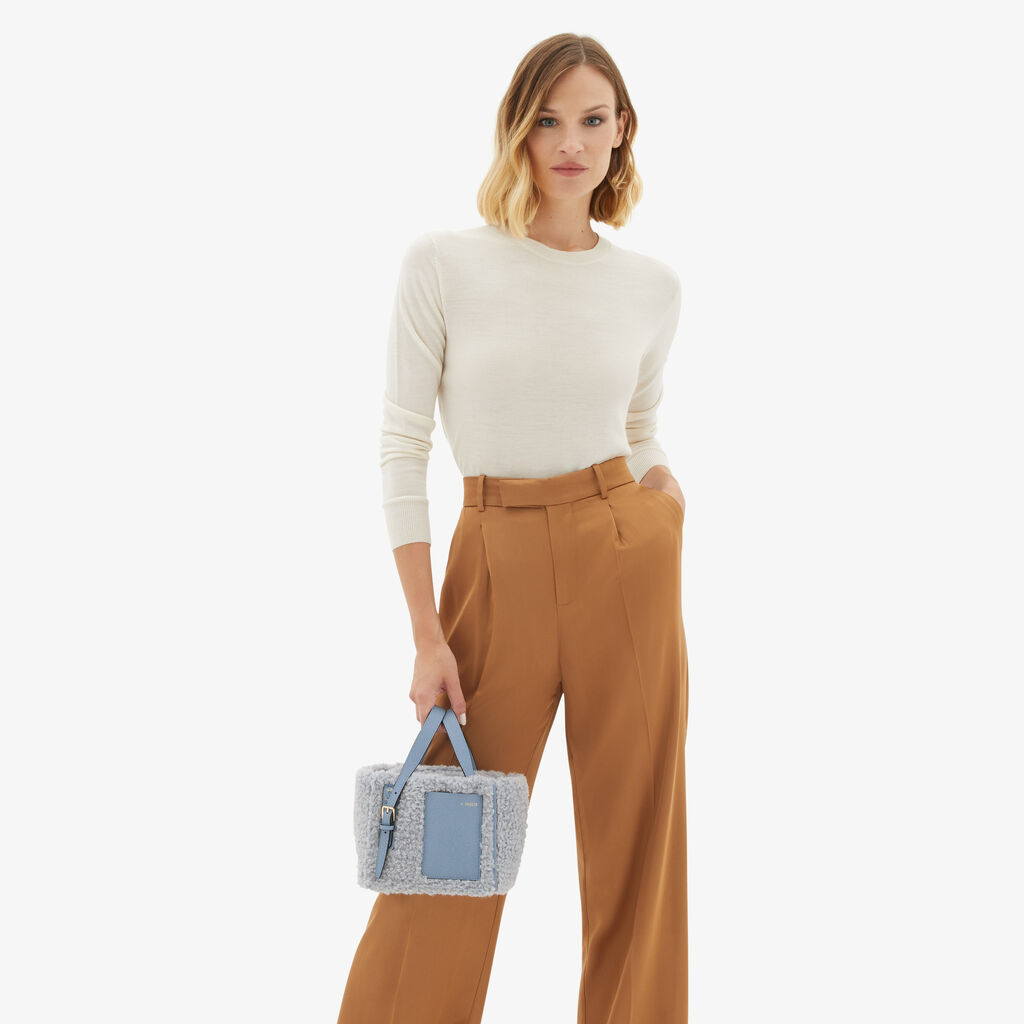 Valextra Borsa a secchiello da Donna Azzurra di Lusso | Valextra Soft Offerta speciale della fabbrica