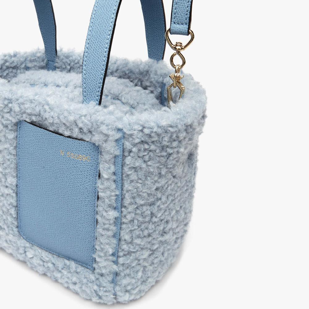 Valextra Borsa a secchiello da Donna Azzurra di Lusso | Valextra Soft Offerta speciale della fabbrica