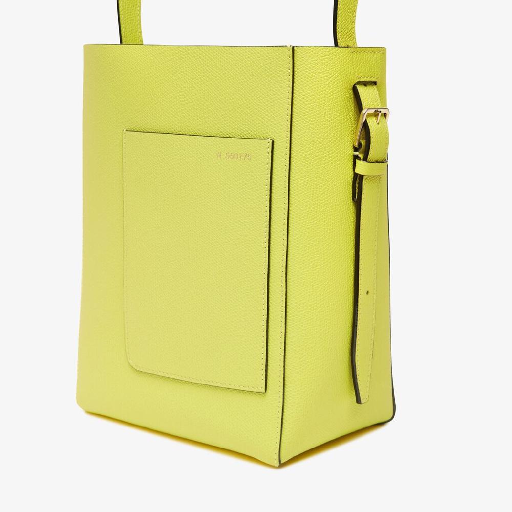 Valextra Borsa a secchiello da Donna Mini Gialla di Lusso | Valextra Soft Fino al 55% di sconto