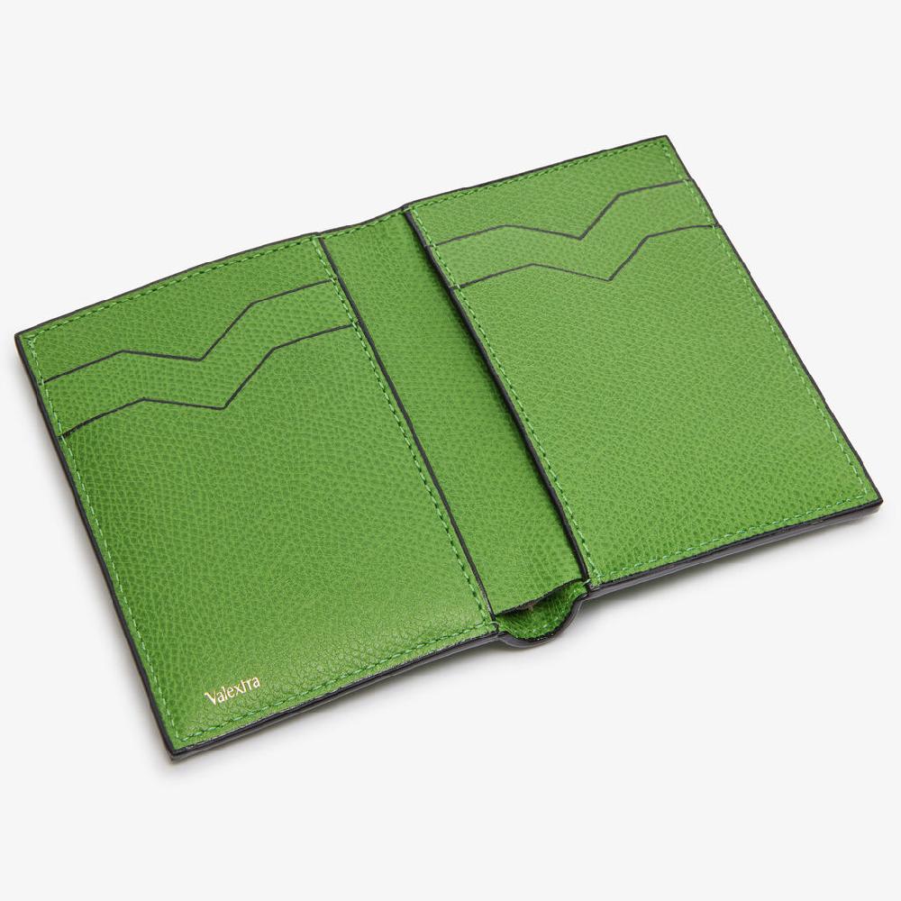Valextra Portafoglio bifold di Lusso in Pelle Verde | Valextra Solo un giorno rimasto