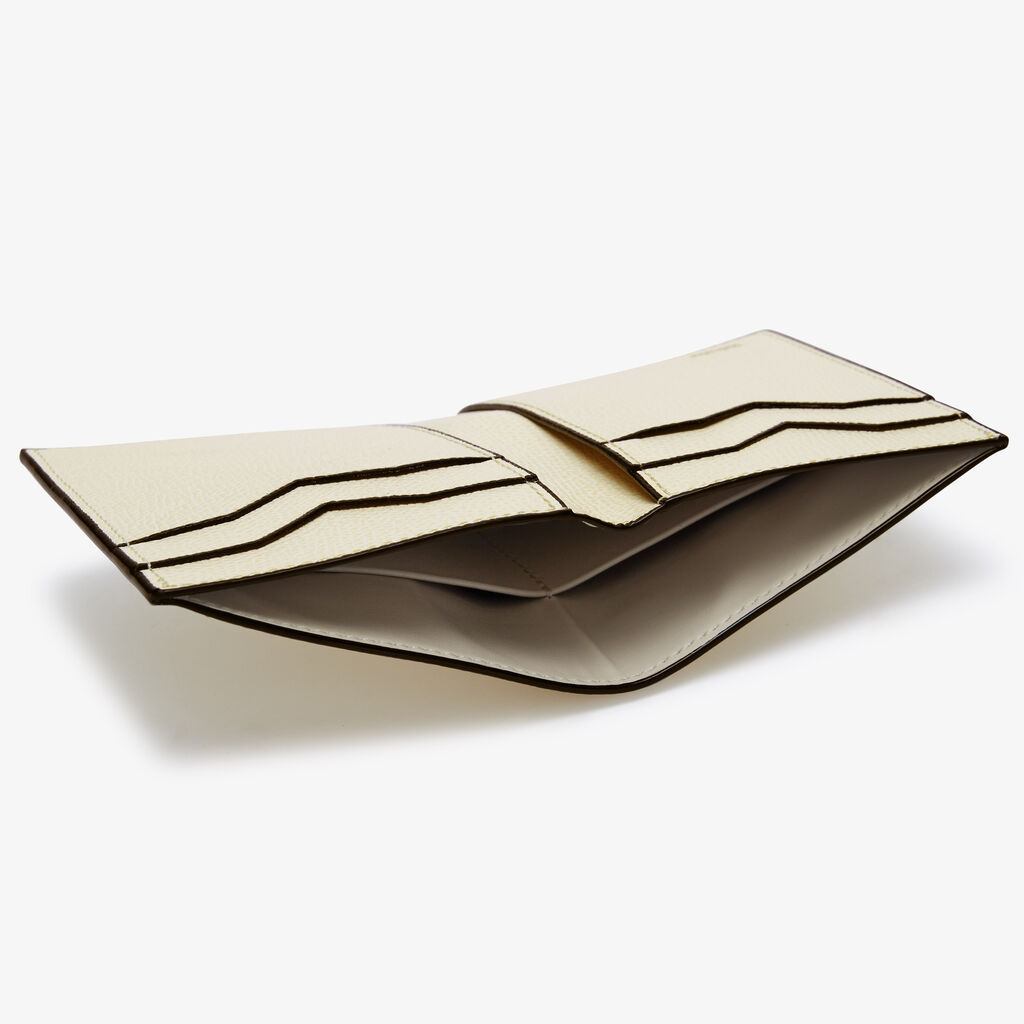 Valextra Portafoglio bifold da Donna in Pelle Bianca di Lusso | Valextra Enormi sconti
