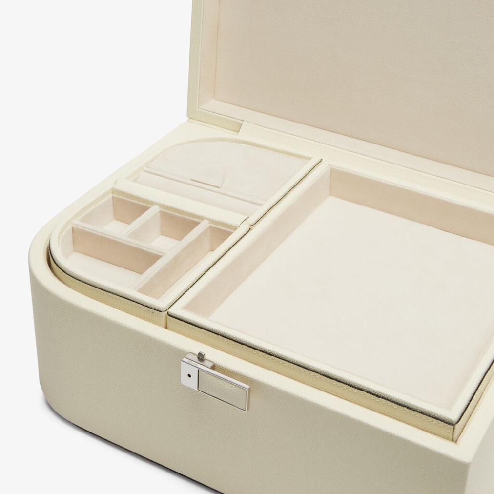 Valextra Scatola portagioie da Donna di Lusso in Pelle Bianca | Valextra 50% di sconto con spedizione gratuita