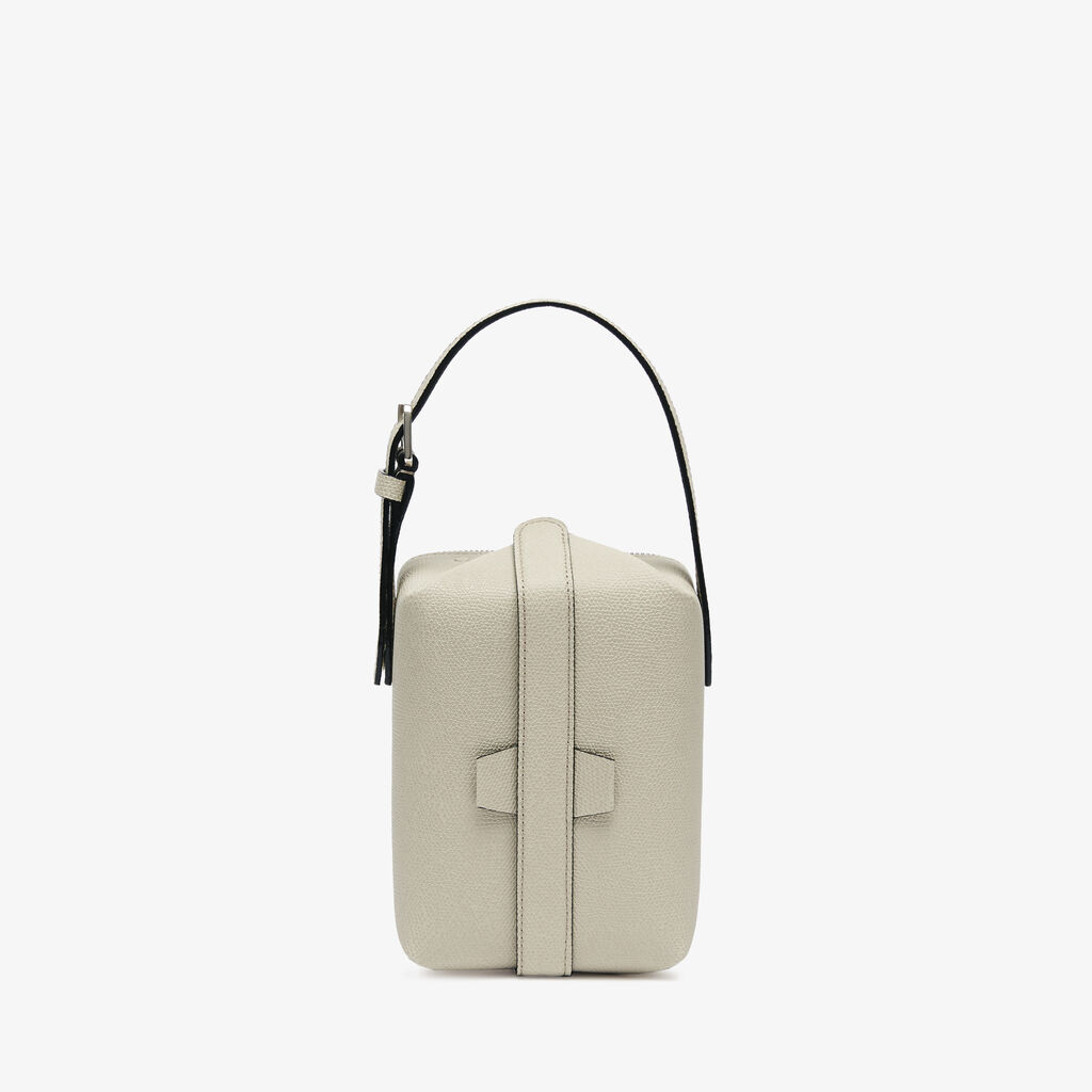 Valextra Borsa Tric Trac | Pelle di vitello Millepunte | Grigio Lino | Valextra Esporta salva