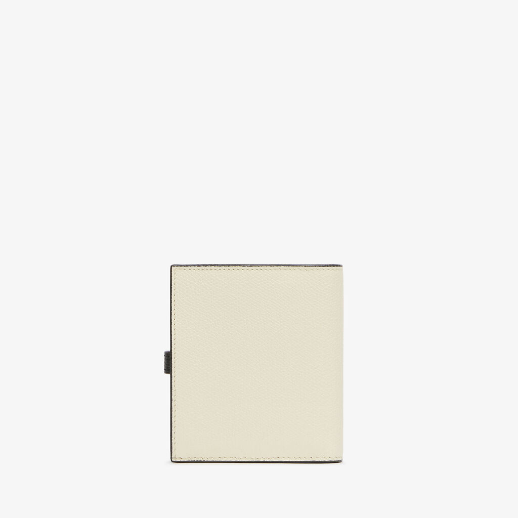 Valextra Portafoglio piccolo di Lusso in Pelle Bianca e Nera | Valextra Black Friday Prezzi