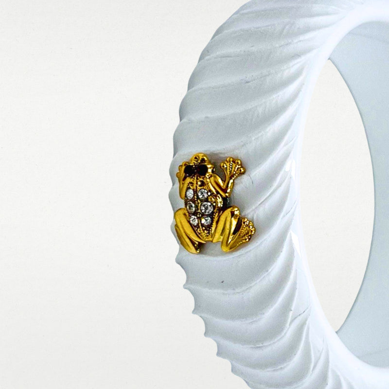 ALMALA BRACCIALE ACETATE FROG | BIANCO In Vendita