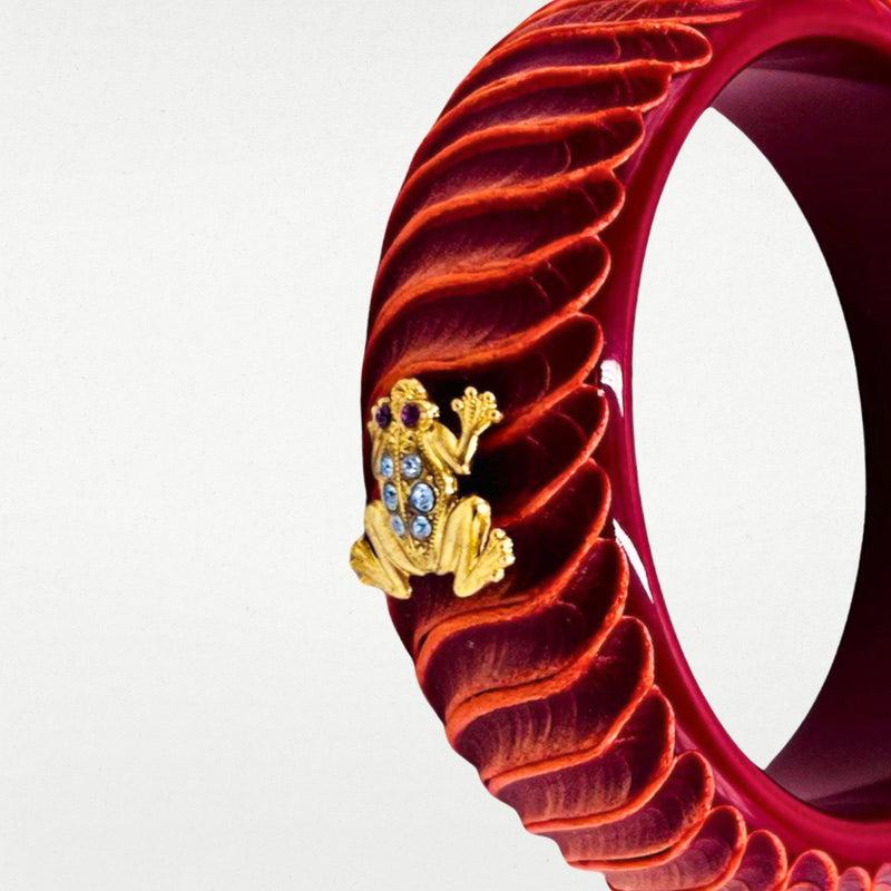 ALMALA BRACCIALE ACETATE FROG | MATTONE SCURO Offerte
