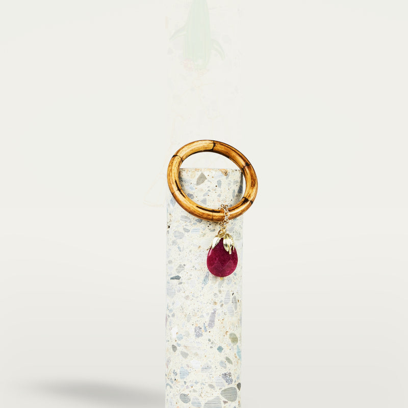 ALMALA BRACCIALE DROP STONE NATURAL | BORDEAUX Qualità Garantita