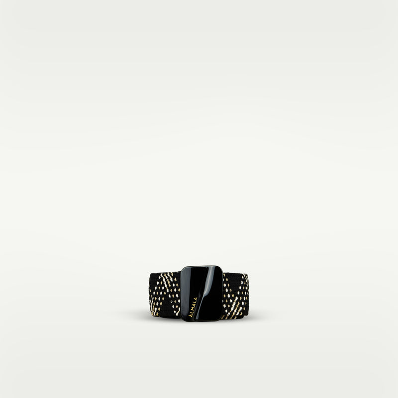 ALMALA CINTURA ELASTICO ACETATO | NERO