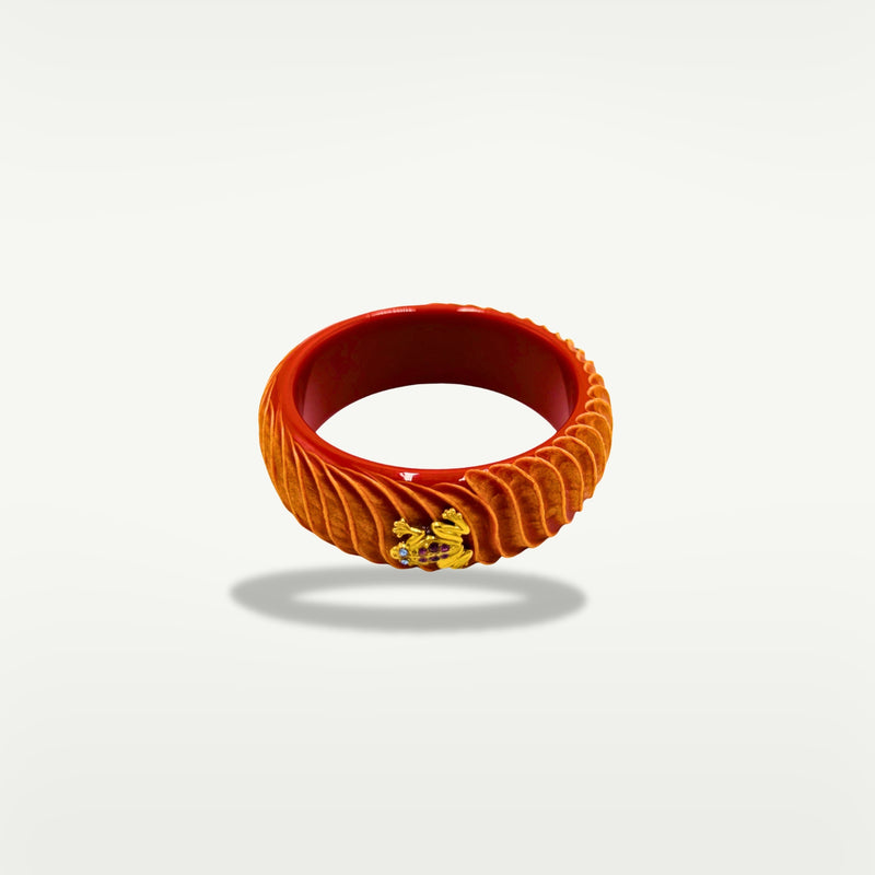 ALMALA BRACCIALE ACETATE FROG | MATTONE CHIARO