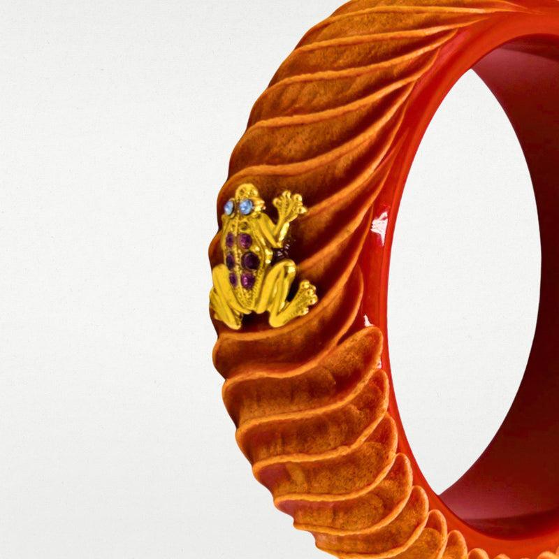 ALMALA BRACCIALE ACETATE FROG | MATTONE CHIARO In Saldo