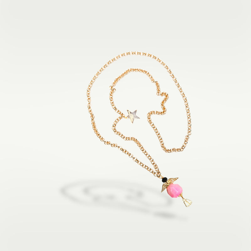 ALMALA COLLANA STONE ANGEL | FUCSIA Promozione