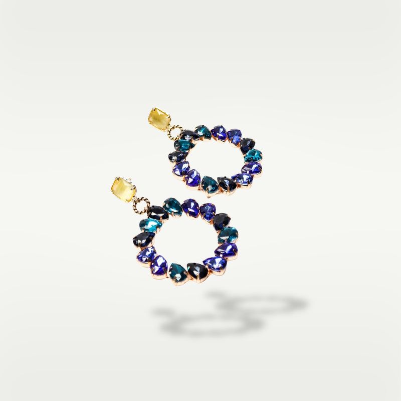 ALMALA ORECCHINO CIRCLE STRASS | BLU Affare Del Giorno