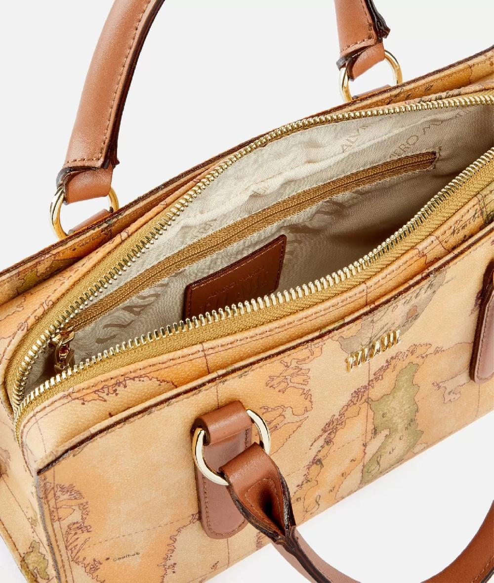 Alviero martini 1a classe Geo Classic borsa a mano con tracolla a nastro Soddisfazione Garantita