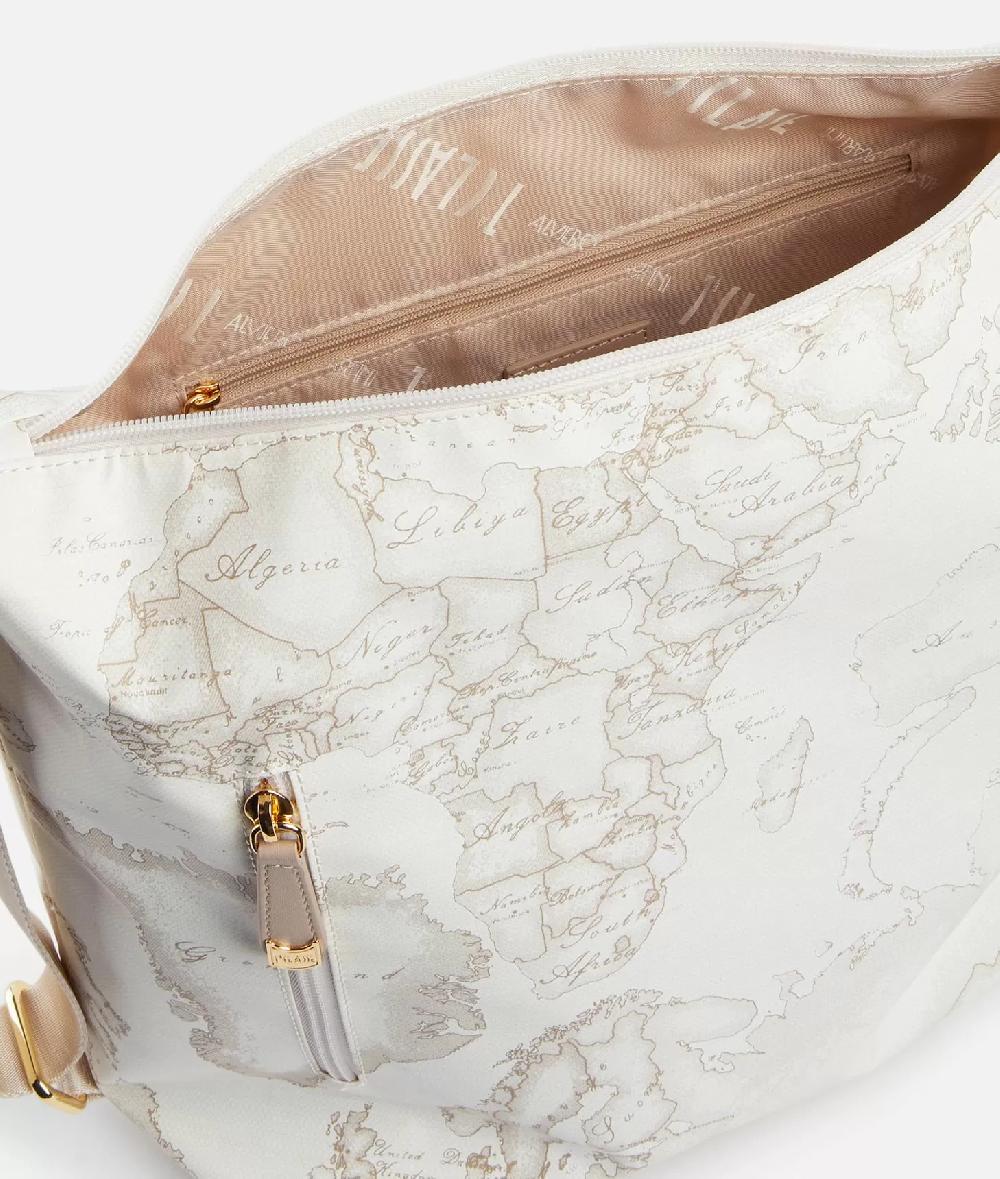 Alviero martini 1a classe Geo Soft White borsa hobo doppia portabilità Vendita Economica