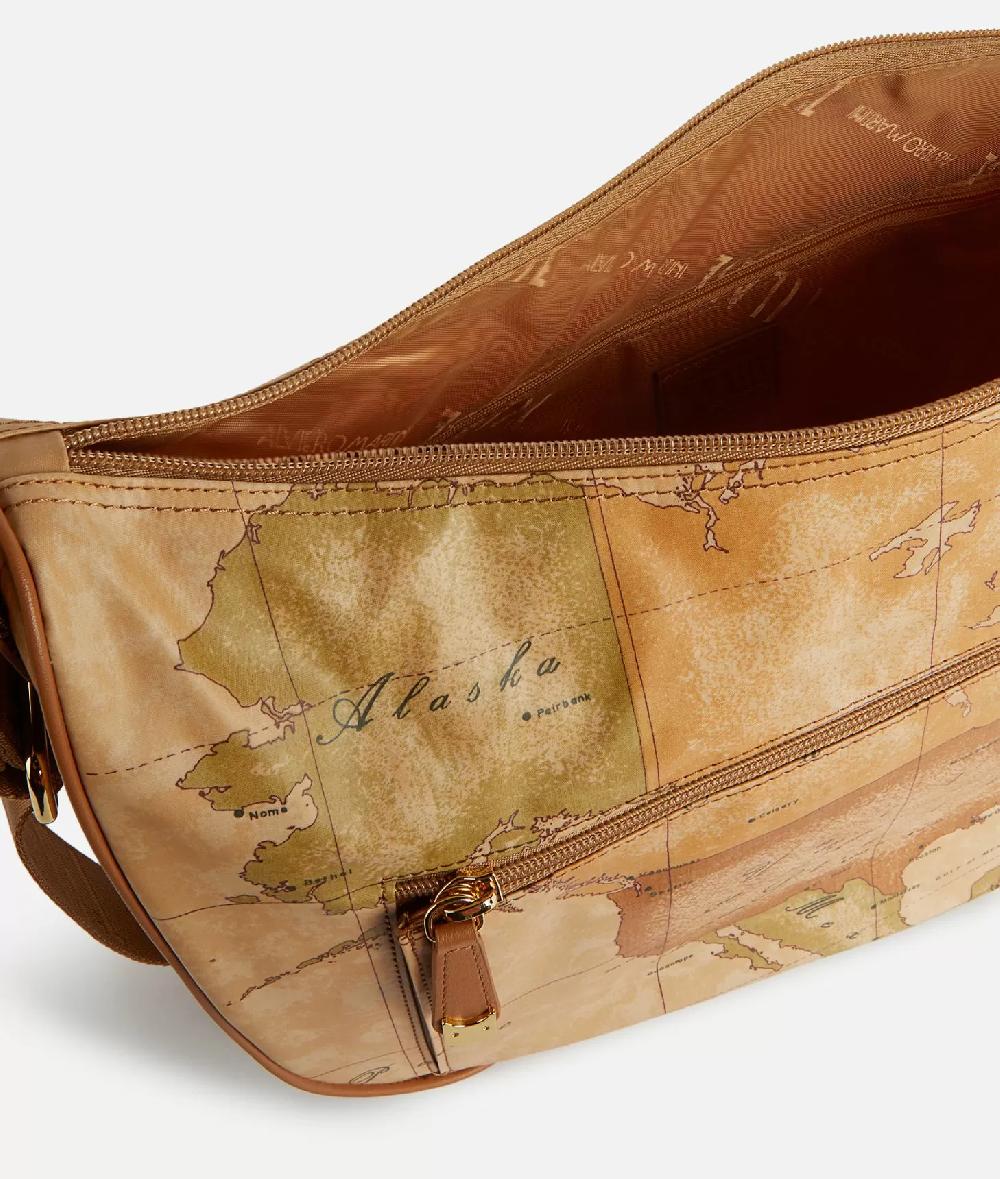 Alviero martini 1a classe Geo Soft tracolla a mezzaluna grande con tasca Saldi Di Fabbrica