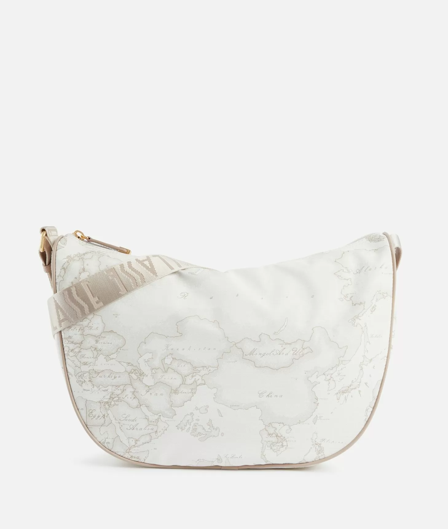 Alviero martini 1a classe Geo Soft White tracolla a mezzaluna grande
