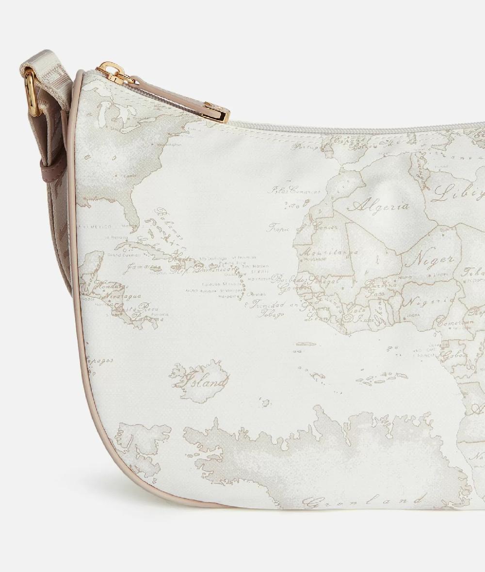 Alviero martini 1a classe Geo Soft White tracolla a mezzaluna media In Saldo