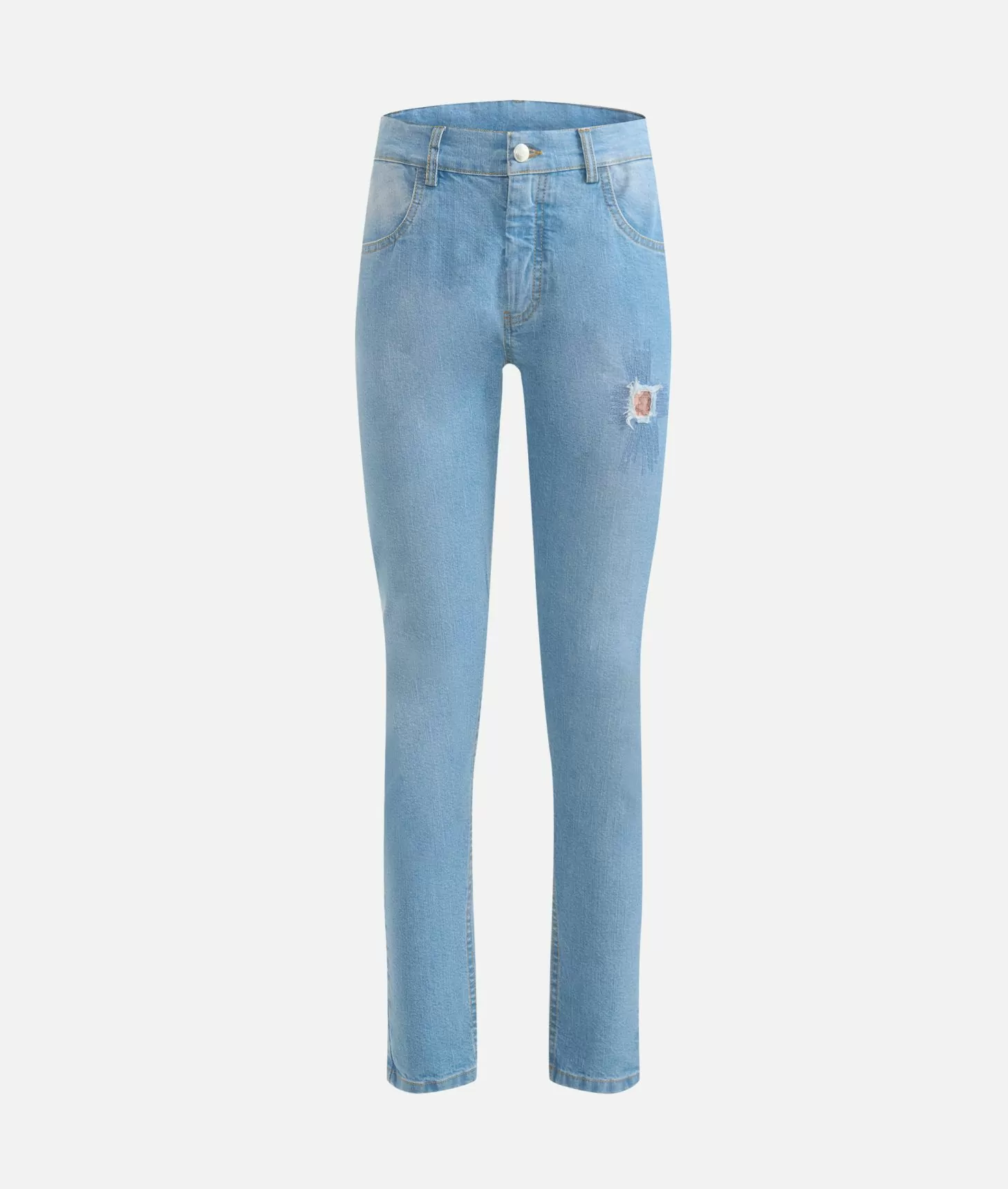 Alviero martini 1a classe Jeans slim in denim stretch trattato con dettaglio Geo Classic Blu Beach Vendita