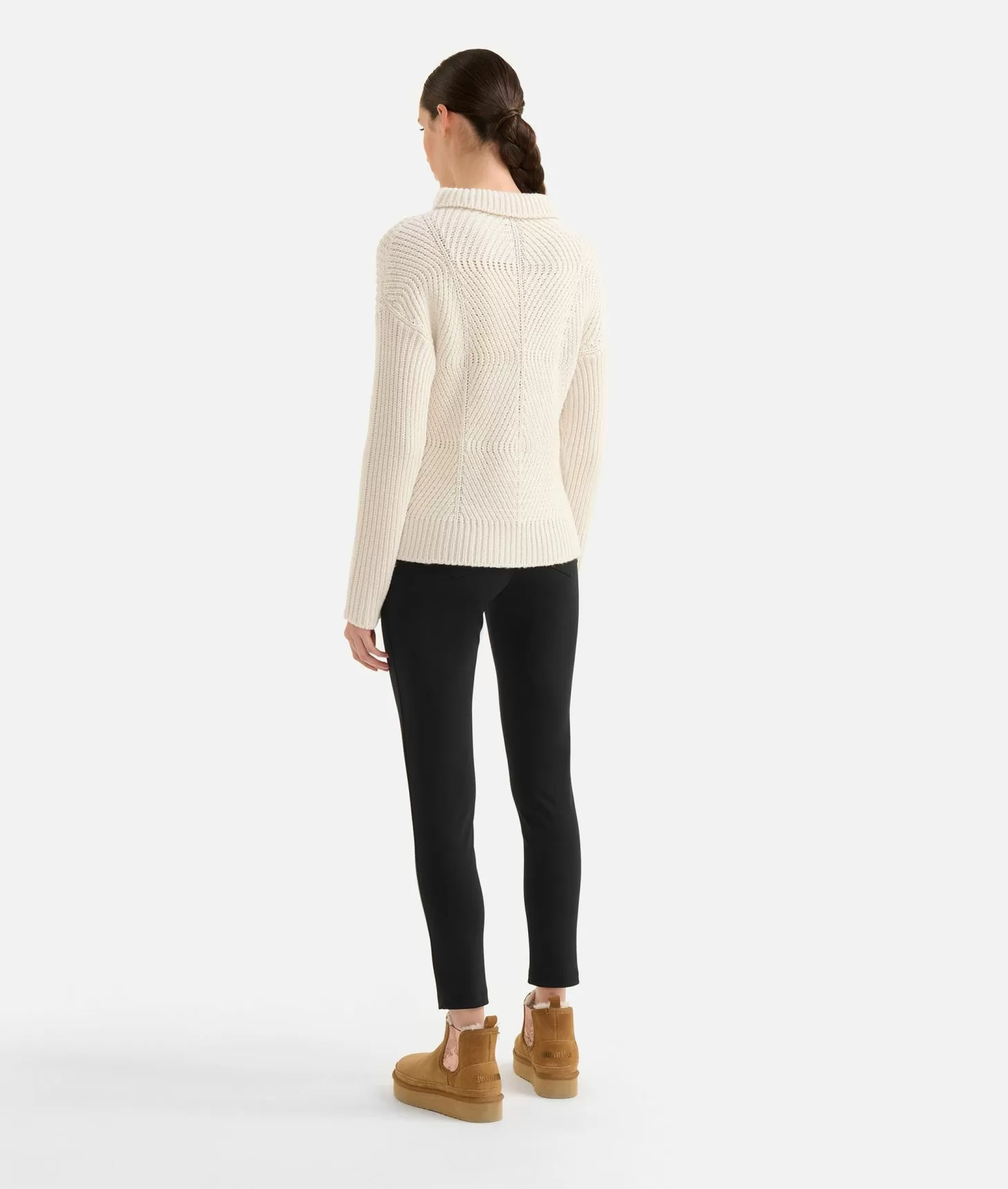 Alviero martini 1a classe Maglia a collo alto in filato misto lana vergine con patch Donnavventura Naturale Shopping Online